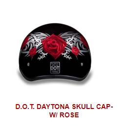 tribal designed helmet with roses