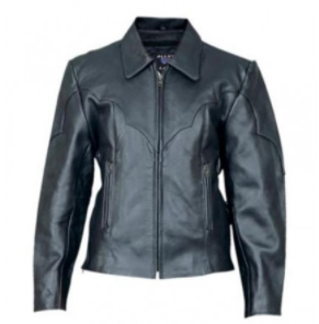 Womans western style leather coat