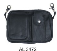leather clip bag