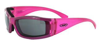 Hot pink riding glasses