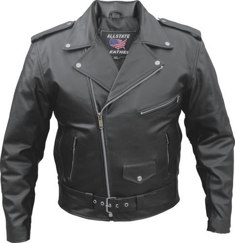 New Mens Genuine Cow Leather Slim Fit Biker Motorcycle Jacket For Men LFC383 XL 