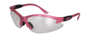 Pink with clear lens glasses