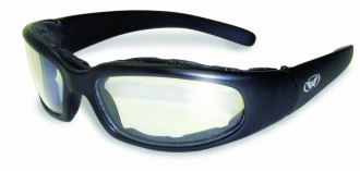 Clear snug fitting padded riding glasses
