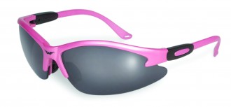 pink glasses with smoke lens