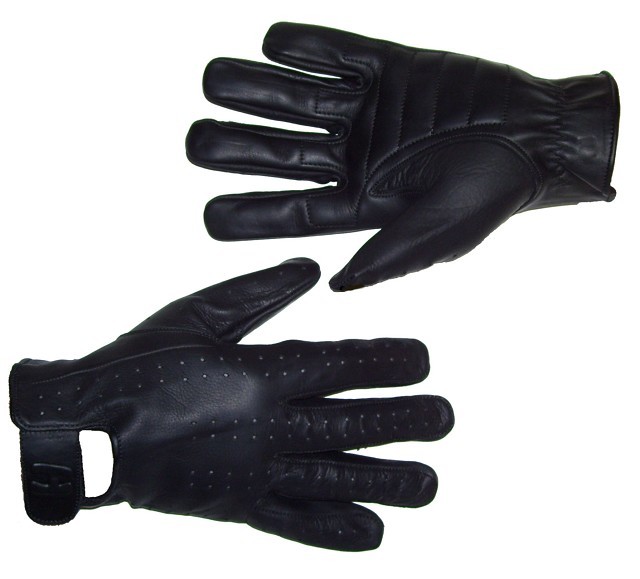 Hugger Glove Company Seamless Riding Water Resistant Leather Glove Black 