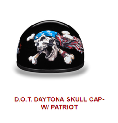 helmet with skull and crossbones wearing a tattered flag like a doo rag