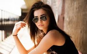 sexy young lady in safety sunglasses
