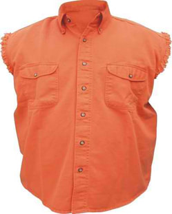 Orange sleeveless shirt