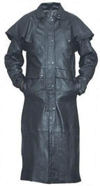 duster long coat leather