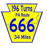 yellow PA Route 666 patch