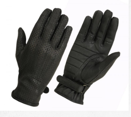 Ladies unlined perforated gloves with padded palm