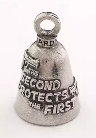 Second Protects the first amendment words on a bell image