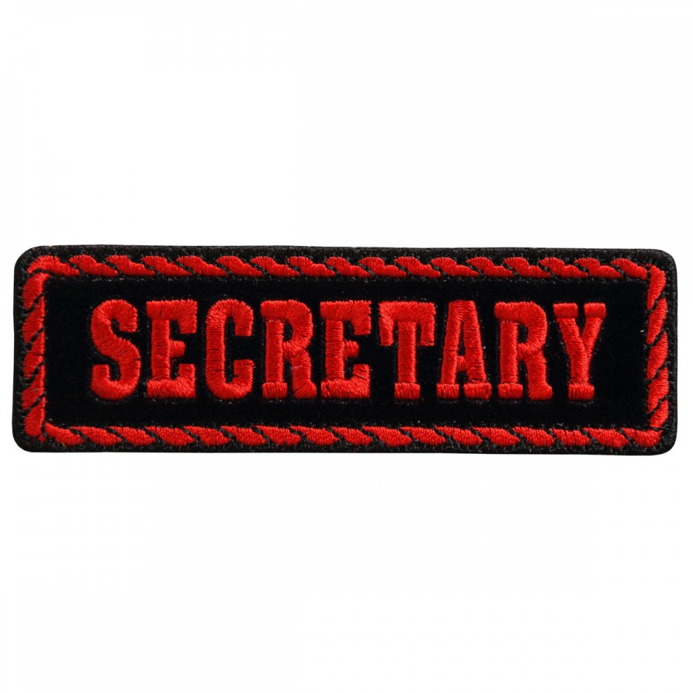 Red secretary patch