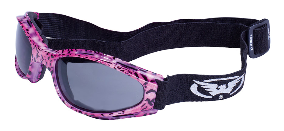 Pink goggles with cheeta spots
