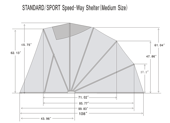 dimensions of speedway shelter